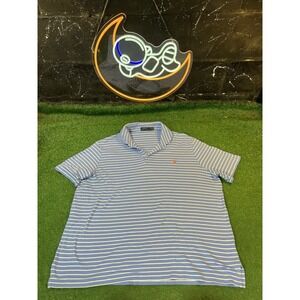 Ralph Lauren Polo Shirt Mens Size XXL 2XL Striped‎ Preppy Golf Rugby